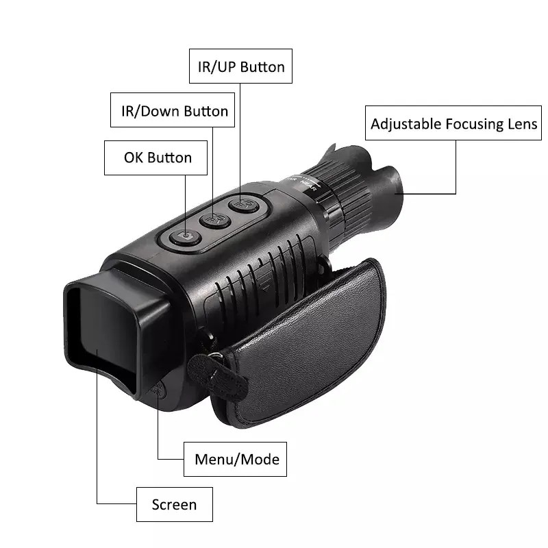 Hunting Night Vision Astronomy Binoculars Infrared Optical 4X