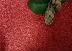 Magenta Red Glitter Fabric For Dresses , Cold Resistance Shiny Glitter Fabric