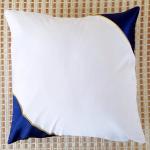 Colored Angle Golden Edge Blank Sublimation Polyester Pillow Case For Photos