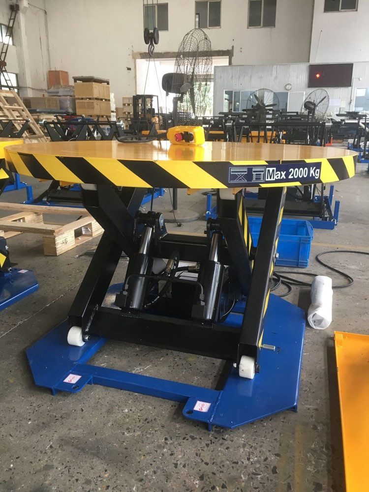 500 Lb 1000 Lbs Electric Lift Tables 3000 Lb Hydraulic Lift Table With Turntable