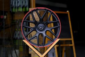 Quality 20 21 22 Inch Forged Alloy Wheels 5x130 Matt Black Red Lip TUV For Benz G63 wholesale