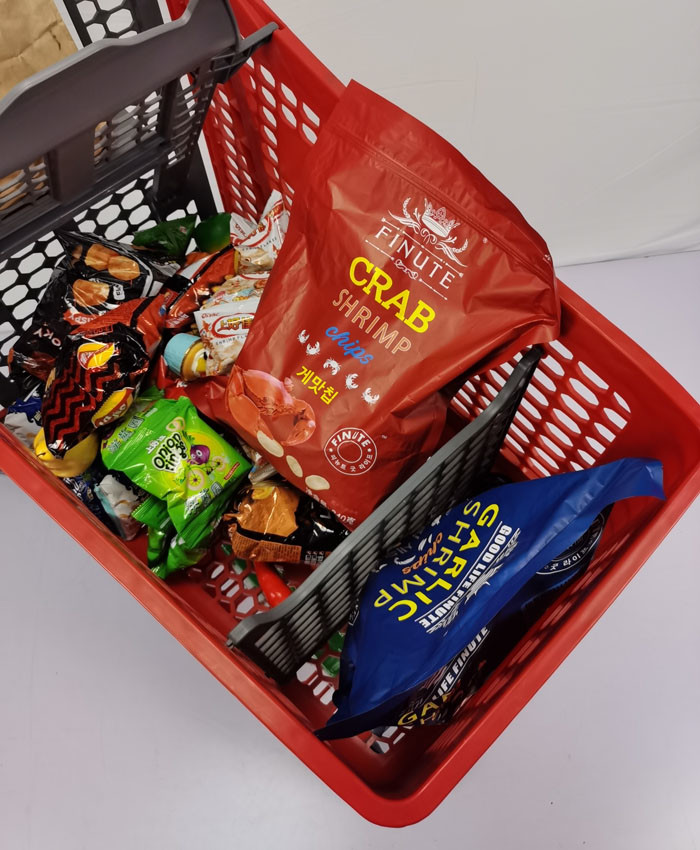 175L HDPP Nylon All Plastic Shopping Carts Warehouse Supermarket Shopping Trolley
