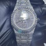 Bust Down VVS Moissanite Diamond Iced Out Luxury Watch Swiss Clone Automatic