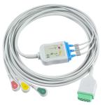 GE Marquette 2021141-002 2001292-001 ECG Cables and Leadwires 3 Lead IEC snap