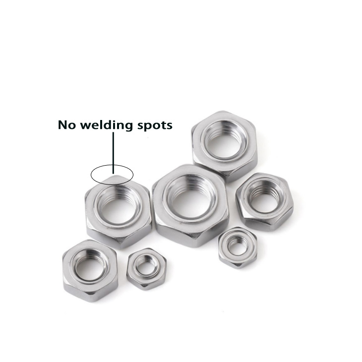 SS304 316 Zinc Coated Hex Weld Nuts M4 M5 M6 M8 M10 M12 ISO GB Mining Spot Weld Nut