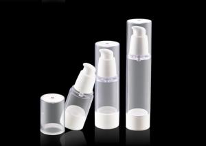 Quality Clear Plastic Airless Cosmetic Bottles Containers 15ml 30ml For Skincare wholesale