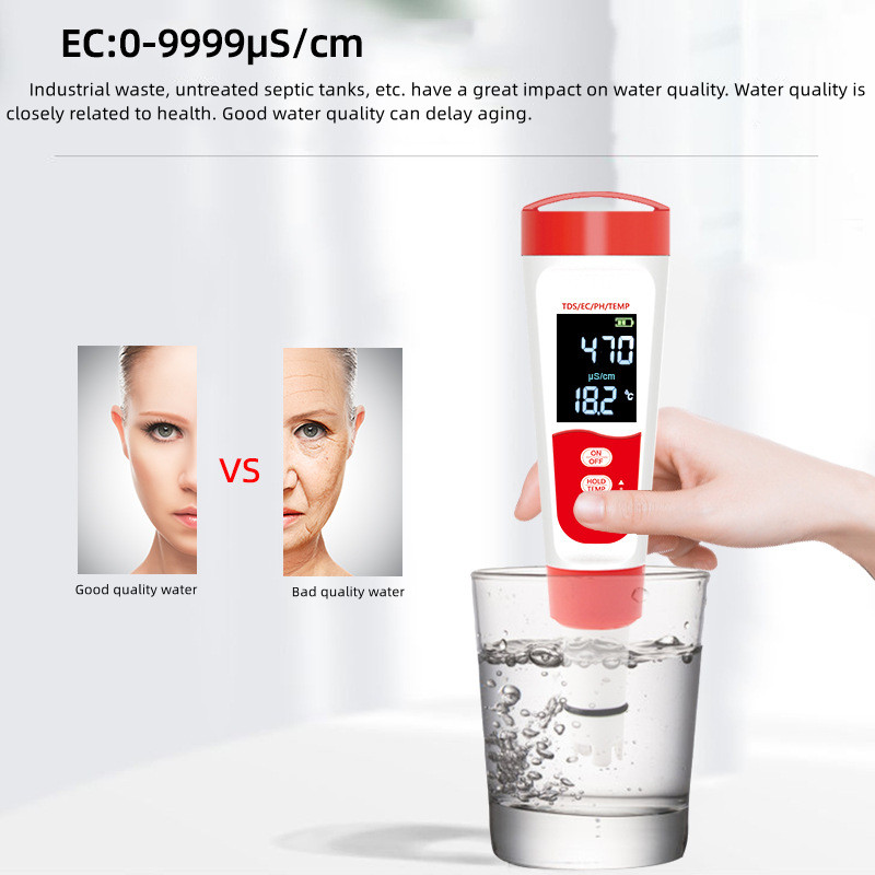 PH Range Accuracy±0.05 pH Digital Water Tester for Pool Aquariums Drinking Water