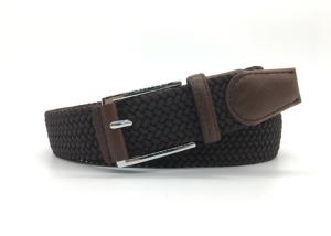 Quality Polyester Adjustable Braided 35mm Mens Elastic Stretch Belt wholesale
