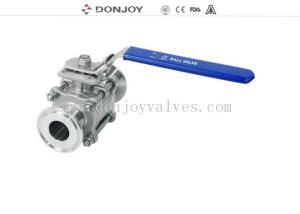 Quality 1/2 inch Directly Non retention full port Sanitary Ball Valve with Clamped Connection wholesale