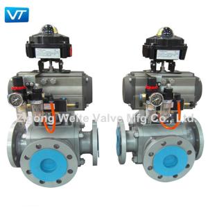 Quality Integrated 4 Way Actuated Ball Valve Gas Hydraulic Operated ISO17292 wholesale