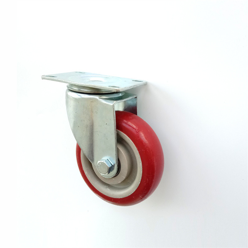 Industrial Cart Medium Duty Caster Wheels 100mm 75mm Orange PVC