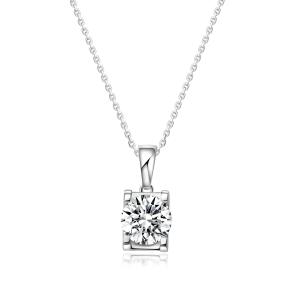 Quality Classic Design 18k Gold Lab-Grown Diamond Pendant Cool And Simple Style White Diamond Jewelry Pendant wholesale