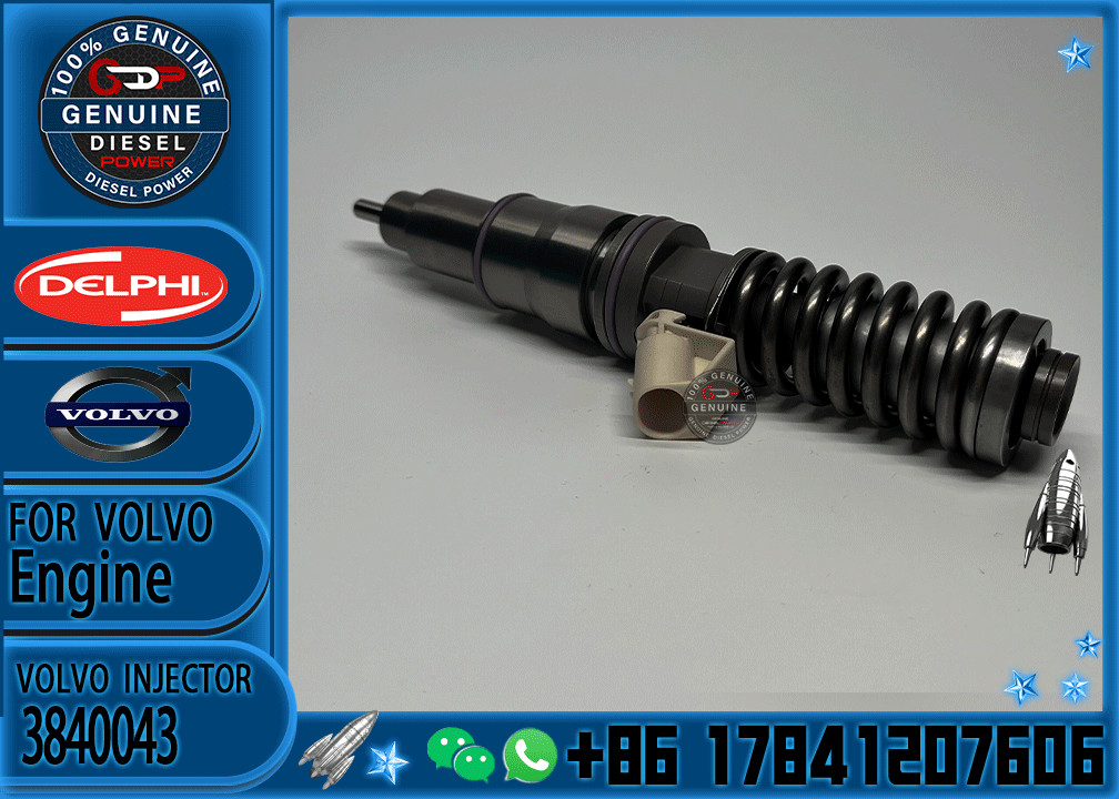 Diesel inyector Common Rail Injector Fuel Electronic Unit Injector Bebe4c06001 3840043 22027807 3587147 for Volvo Truck