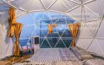 SGS Geodesic Dome With Insulation Stainless Steel Framework Powder Coated