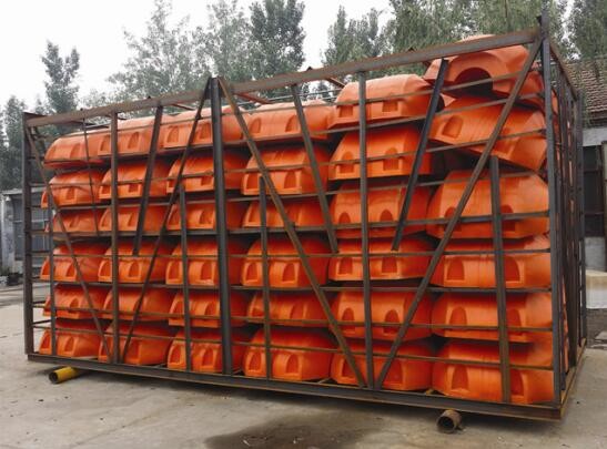 Orange pipe floater LLDPE floater plastic buoy