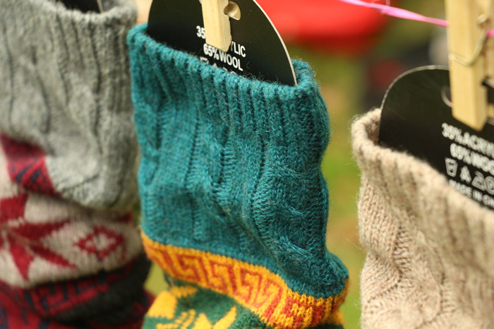 women deer snowflake jacquard knit boot socks wood feel casual wool acrylic, socks, warmer