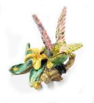 Custom pewter cute bird shape jewelry boxes colorful printed bird hummer jewelry