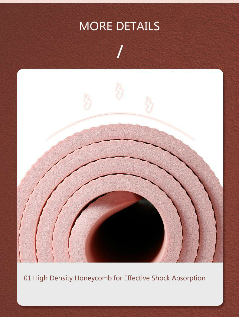 Beginner Gym Pilates Exercise 20mm Widened Lengthened Home Fitness Non Slip NBR Yoga Mat