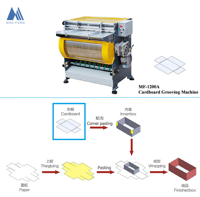 Semi Auto V Cut Cardboard Grooving Machine For Rigid Box Making MF-1200A