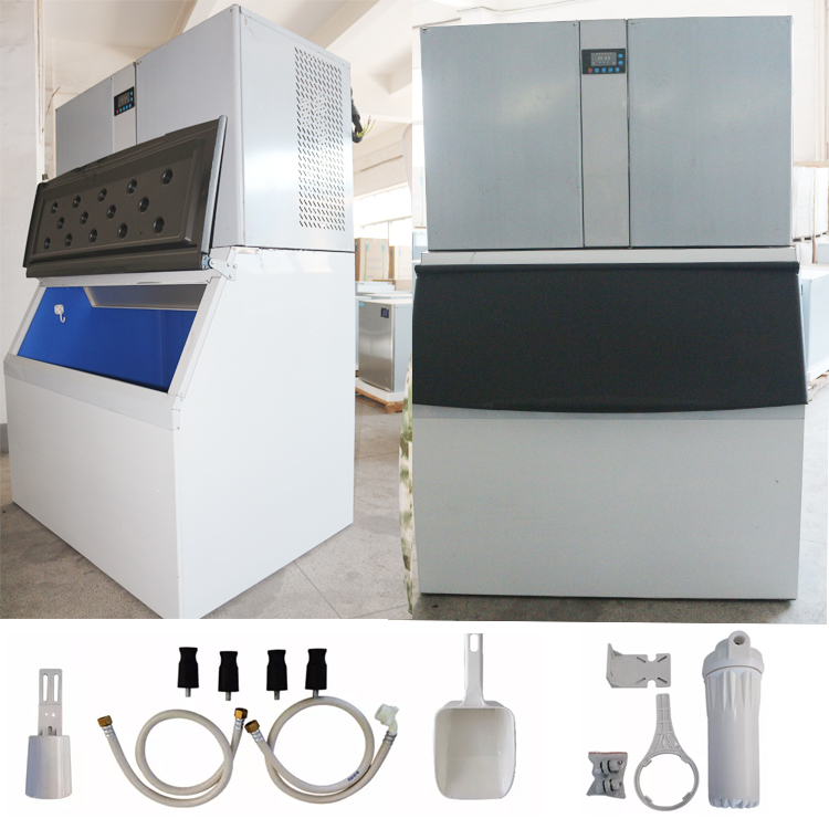 Commercial 1ton Ice Cube Maker Machine Equipped with Demark Danfoss Expansion Valve
