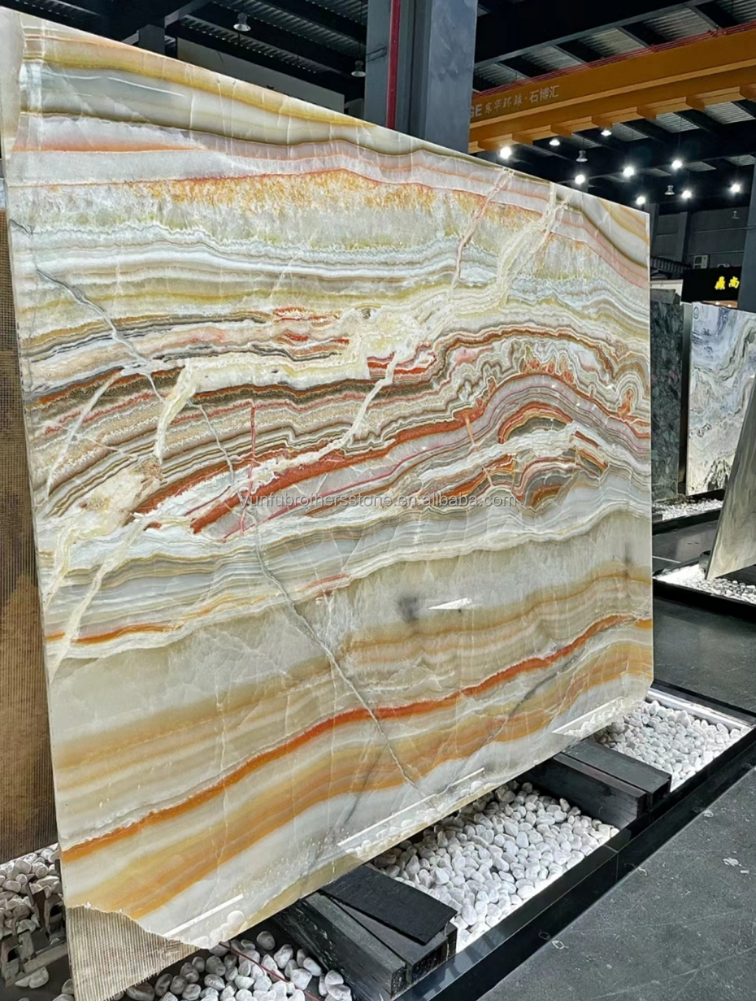 Cut-To-Size Onyx Marble Stone Slabs Perfect for Home Decor and Living Room Table