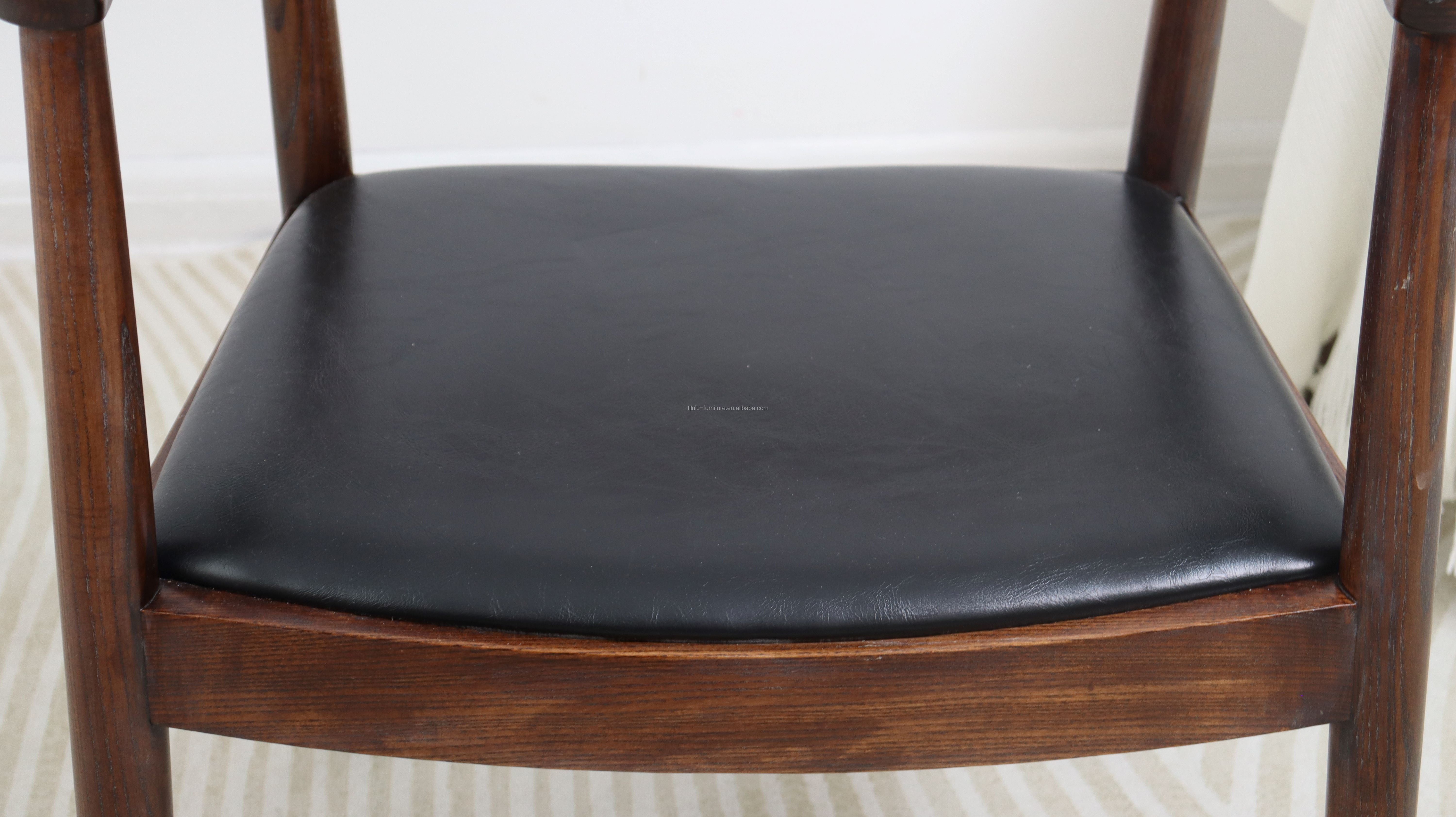Solid Ash Wood Nordic Design Presidential Armchair for Restaurant Dining Furniture