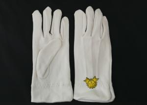 Quality Ergonomic Design Military White Dress Gloves , Parade Ceremonial Glove 21s Cotton Yarn wholesale