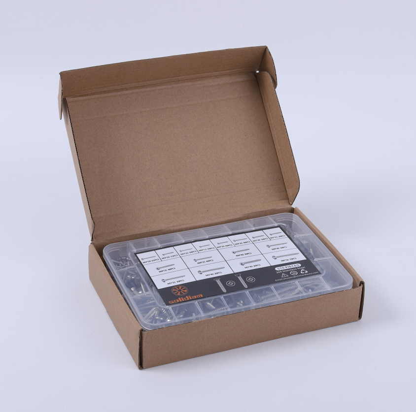 M3 4 5 6 Self Tapping Screws Assortment Kit Pan Head and Flat Head 304 Stainless Steel Screws