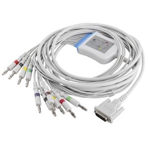 Quality Schiller EKG Cable AT1 CS200 2.400095 2.400071E 2.400071S EKG Cable And Leadwires 15 Pin IEC Banana 4.0 wholesale