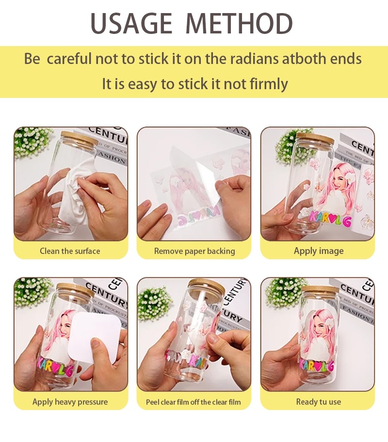 Wholesale Uv Dtf Cup Wrap Transfers Valentine'S Day High Quality Custom Uv Dtf Transfer Couple Design Cup Wrap