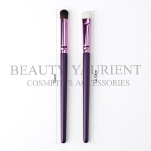 Quality Custom Private Label Eyeshadow Makeup Brush Purple Wooden Handle wholesale