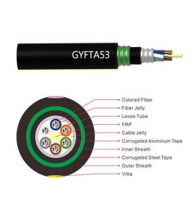 Quality GYFTA53 Pre Terminated Fiber Optic Outdoor Optical Fiber Cable 250μM 3DB wholesale
