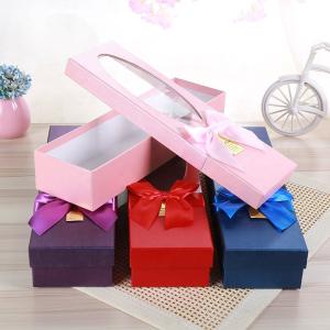 Quality White Cardboard Luxury Paper Gift Box Flower Packing With Pvc Window wholesale