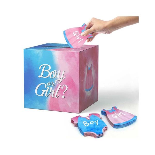 Baby Gender Reveal Voting Box Boys and Girls Gender Voting Game Box for Baby
