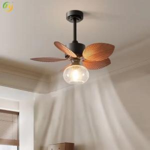 Quality Retro Fan Lamp For Silent Use Home Restaurant Living Room 5-leaf Ceiling Fan Lamp wholesale