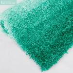 BSCI Shiny Green Shaggy Microfiber Tufted Bath Rug Runner