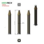 12m-150kg payload non-lockable pneumatic telescopic mast poles