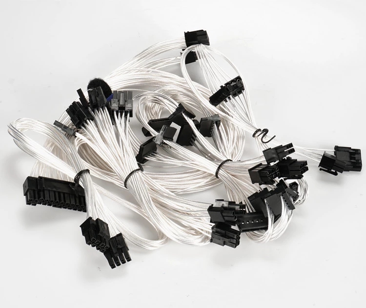 PWM Fan Cable Splitter 4 Pin Adapter Cable Black Sleeved Braided Fan Power Extension Cable 4pin Female Male to 1*4pin 90cm PVC