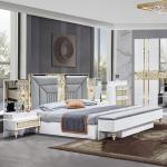 Wholesale French Home Wood Frame Master Room Double Bed Room Set Modern Wooden