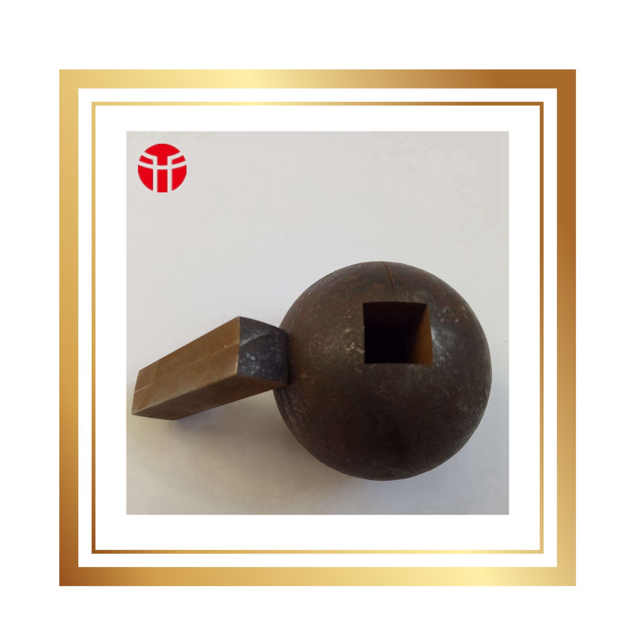 100mm B3 Solid Steel Ball , 65HRC Steel Forged Ball Custom Made