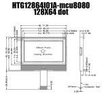 128x64 COG LCD Graphics Display Module ST7567 Controller With White Light