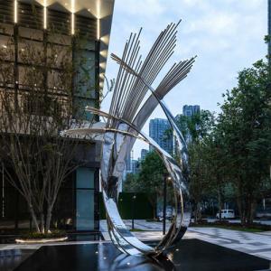 Quality Public Art Stainless Steel Sculptures Abstract Metal Outdoor For Garden Ornaments wholesale