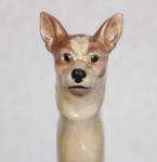 Black Walnut Wooden Dog Head Umbrella Handle Scratch Resistance