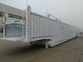 Quality Fuwa Axle Car Transport Semi Trailer With Iron Side Protection And Tarpaulin Side Protection wholesale