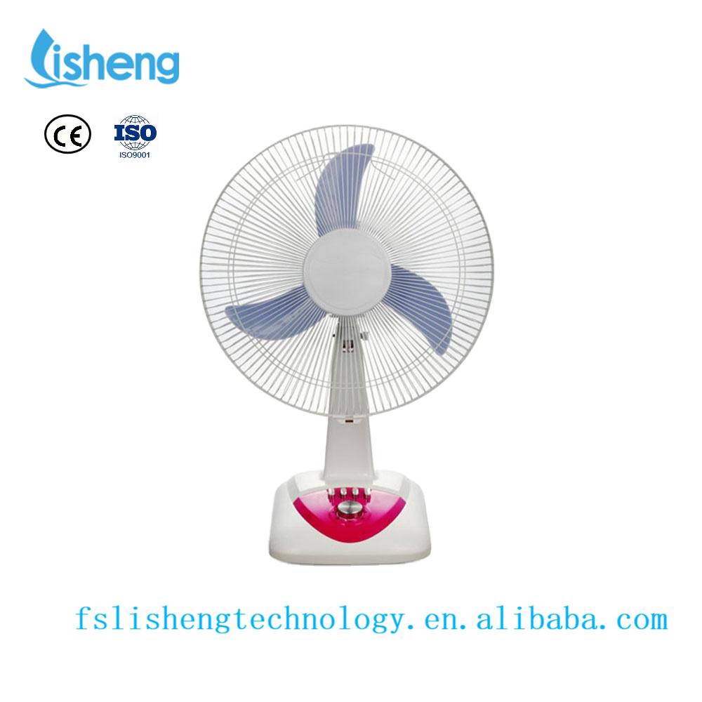 12V AC DC table fan 16 inch brush less motor portable table fan with adapter