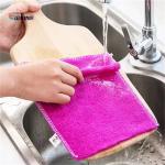 Ultra-Fine Natural Bamboo Fiber Charcoal Dishcloth Microfiber Dish Towel