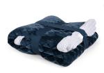 Dyed Polyester Two Ply Flannel Blanket , Throw Comforter Blankets Soft Hand