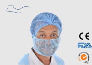 Quality Single Use Surgical Beard Hair Net Elastic Non Woven Material Blue Color wholesale