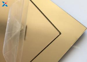 Quality Golden 2mm Acrylic Mirror Sheet Decorative Wall Plexi Glass Panel wholesale