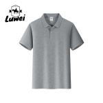 Business Casual Short Sleeve Polo Shirts Embroidered Anti Wrinkle